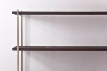 ラフジュ工房オリジナル　ベージュ　ペイント薄型アイアンラック【中】(陳列棚、飾り棚)